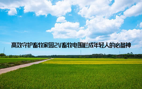 高效守护畜牧家园2V畜牧电围栏成年轻人的必备神器随着我国畜牧业的快速发展, 越来越多的年轻人投身于这一领域