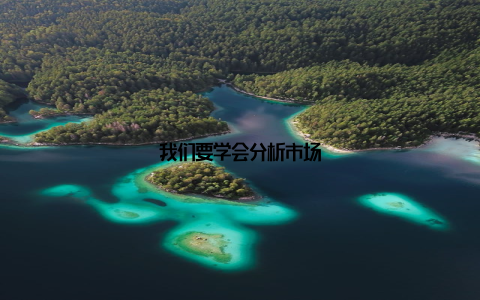 我们要学会分析市场