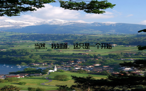 当然, 我知道, 这只是一个开始