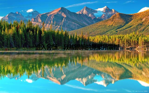 一进入会场, 我被眼前的景象所震撼