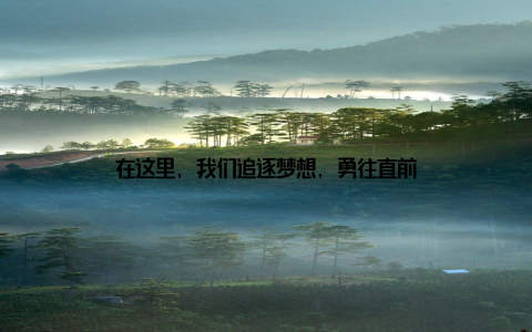 在这里, 我们追逐梦想, 勇往直前