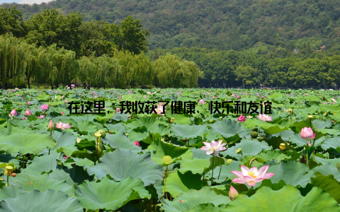 在这里, 我收获了健康、快乐和友谊