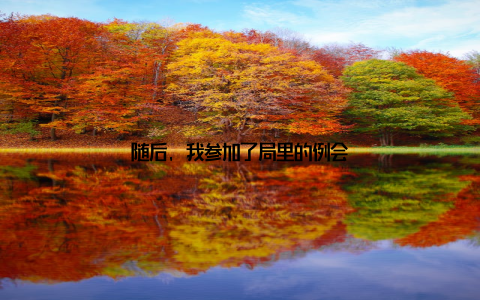 随后, 我参加了局里的例会