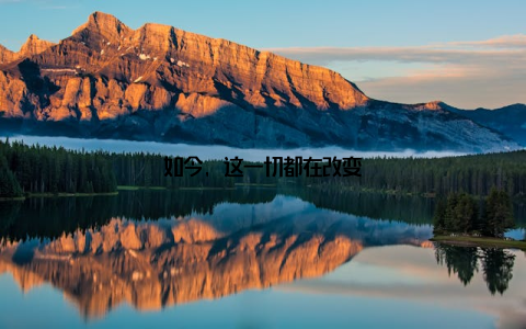 如今, 这一切都在改变