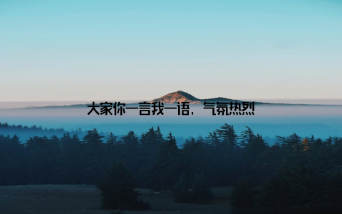 大家你一言我一语, 气氛热烈