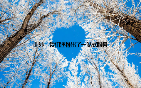 此外, 我们还推出了一站式服务