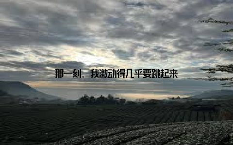 那一刻, 我激动得几乎要跳起来