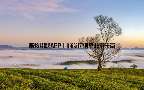 畜牧招聘APP上的岗位信息非常丰富