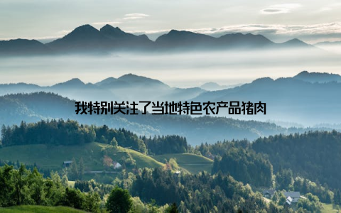 我特别关注了当地特色农产品猪肉
