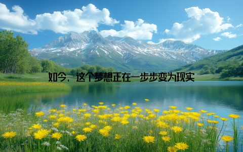 如今, 这个梦想正在一步步变为现实