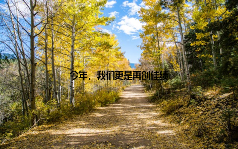 今年, 我们更是再创佳绩