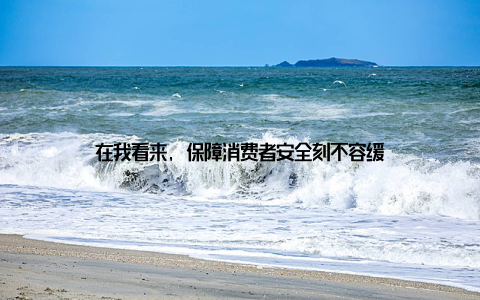 在我看来, 保障消费者安全刻不容缓