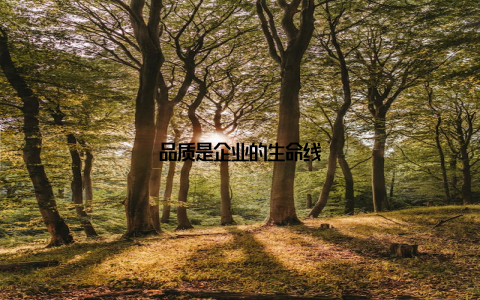 品质是企业的生命线