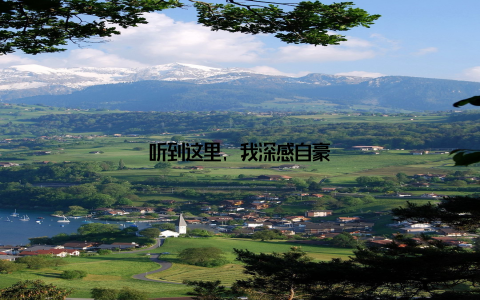 听到这里, 我深感自豪