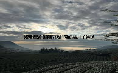 我带着满满的收获和感动离开了会场