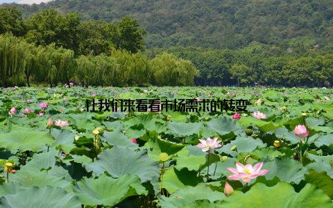 让我们来看看市场需求的转变